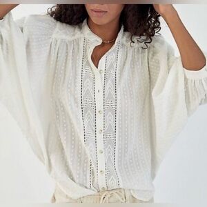 Anthropologie White Blouse